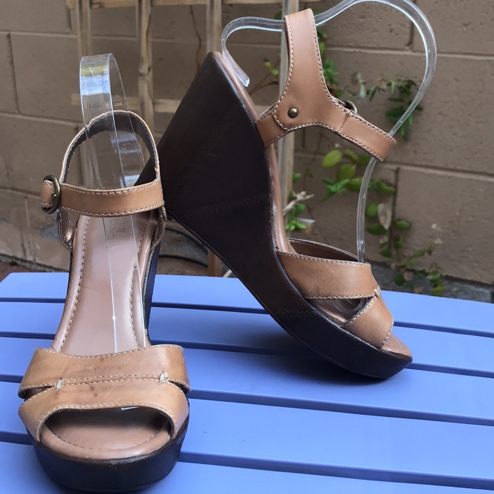 White Mountain “Ultimate” Wedge Sandals; 8.5